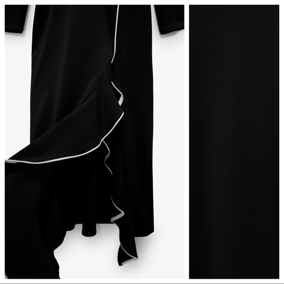 NWT. Zara Midi Dress with Ruffled Detail. Size M. - Picture 4 of 9